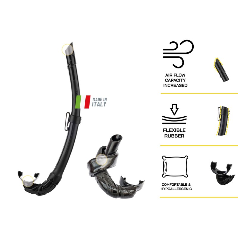 Cressi Unisex's Calibro and Corsica Snorkeling Set, Black, One Size