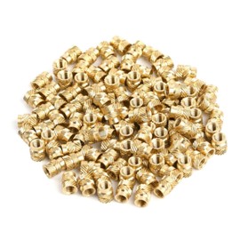 120Pcs Gold 3D Printing Brass Nuts M3x4x5mm Threaded Insert Knurled Nuts M3 Heat Set Inserts Knurled Heat Embedment Brass Nut for 3D Printing Parts Automotive Plastic Shell,Nut Inserts