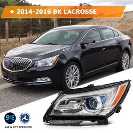Headlight assembly fit 2014-2016 for Buick LACROSSE Titanium Clear Chrome Housing Driver Side 26672547 GM2502393
