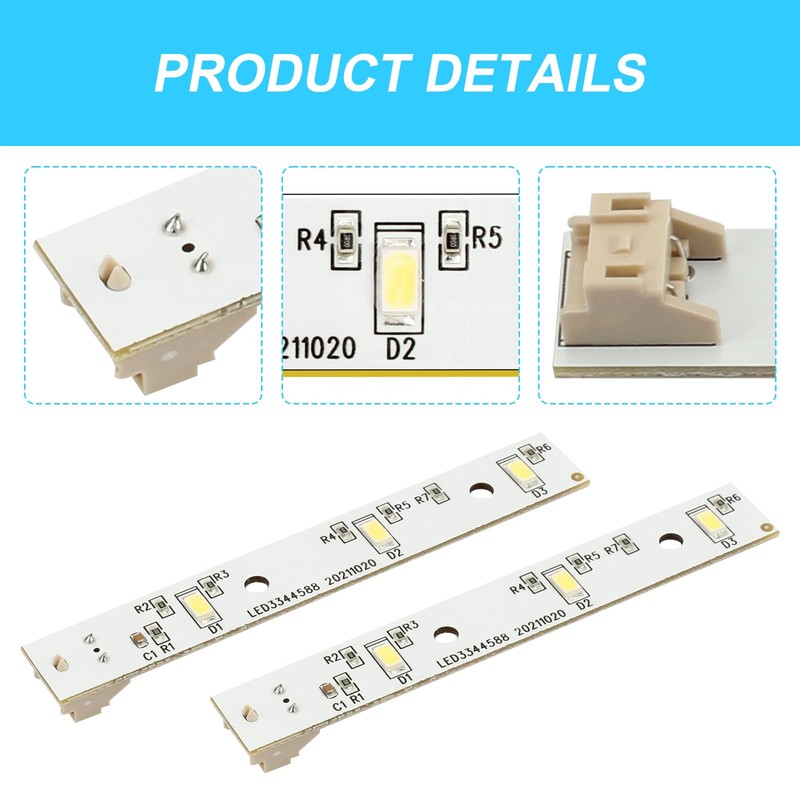 LEDBarz WR55x26671 Refrigerators LED Light Bulb 2 Pack for GE