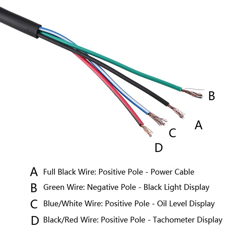 Universal Motorcycle LED Digital Speedometer Tachometer Speed Gauge Oil Level