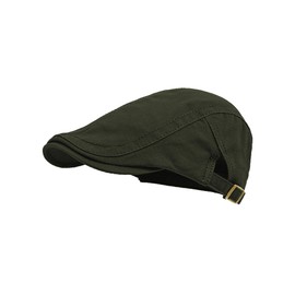 Oversized L Flat Cap for Men Cotton Flat Irish Cabbie Ivy Gatsby Newsboy Driving Hat Hunting Cap Green