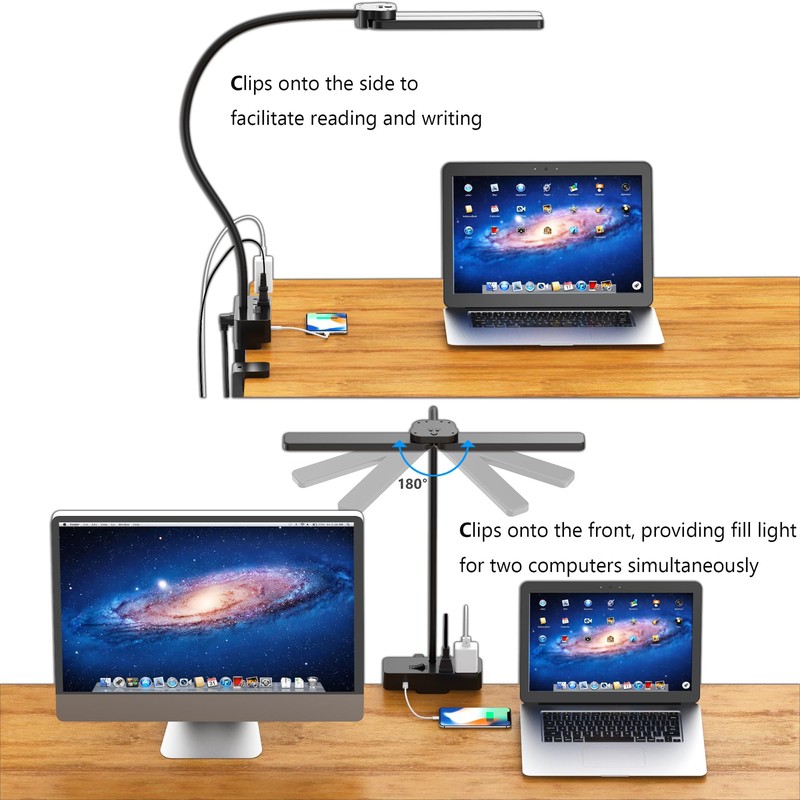 Drevet LED Desk Lamp for Home Office with Cable Management