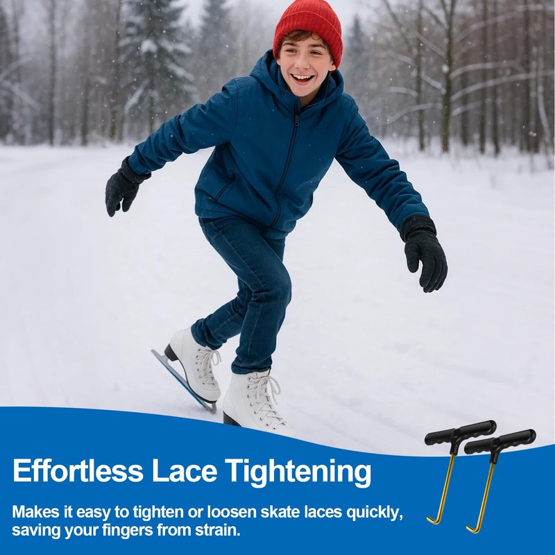 Lace Tightener Tool for Skates – Stainless Steel Hook, Thickened