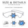 TRISHULA Star of David Cross Bracelet Sterling Silver Opal Adjustable