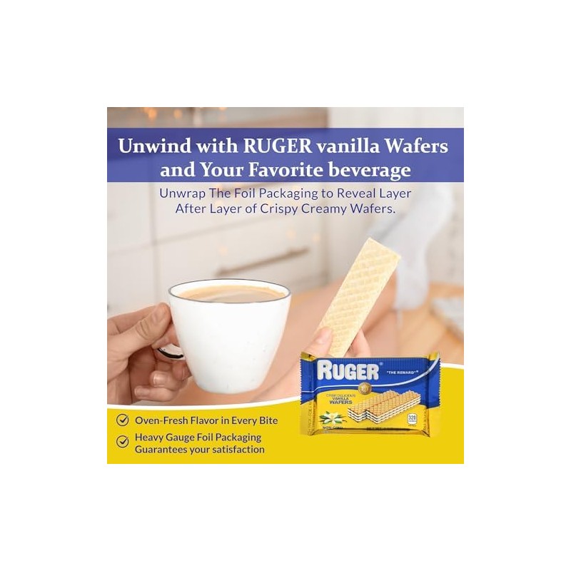 Ruger Wafers- Austrian Vanilla Wafers- 2.125 Ounce (Pack of 12)