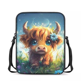chaqlin Kawai Cow Design Crossbody Bags Women Mini Purse Small Messenger Tote Bags Kids Girls Sling Satchel Shoulder Handbag Woman Crossbody Purse