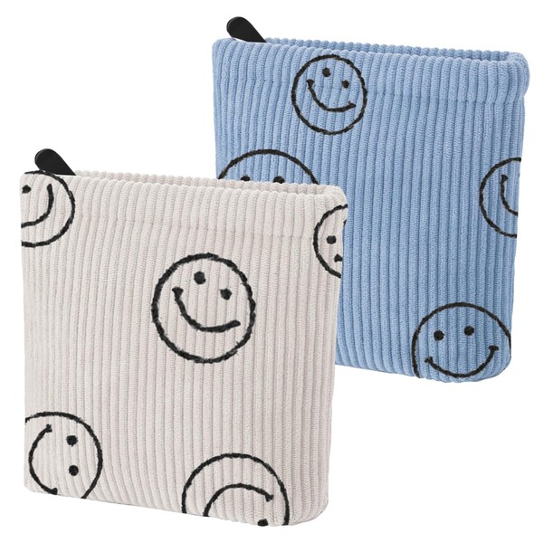 Teircno 2 PCS Preppy Corduroy Period Bag for School Teen