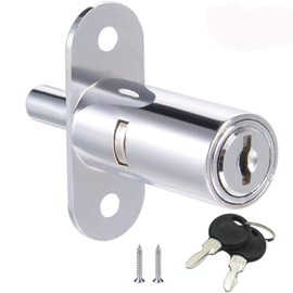 YOUTU® Cabinet Lock Sliding Door Pressure Cylinder Various Locking Furniture Cylinder Bolt Lock Sliding Door Lock Cylinder Diameter 19 mm Pressure Cylinder Lock Cabinet Lock Furniture Lock (32 mm)