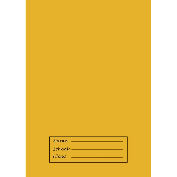 A4 Exercise Book Squared 12mm Orange: Squares/Quad/Grid Ruled Paper Notebook