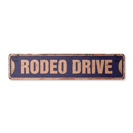 Rodeo Drive Vintage Plastic Street Sign Beverly Hills California Hollywood ca | Indoor/Outdoor | 18" Wide