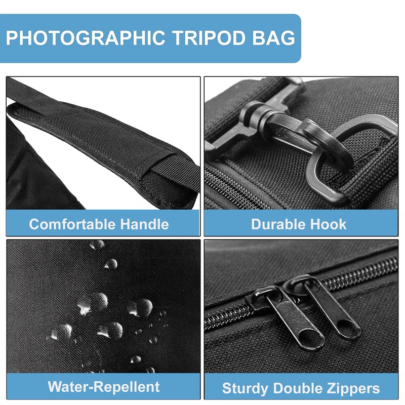 BOLLUMA Tripod Carry Bag 23.6in Foam Padded, 60cm x 20cm,