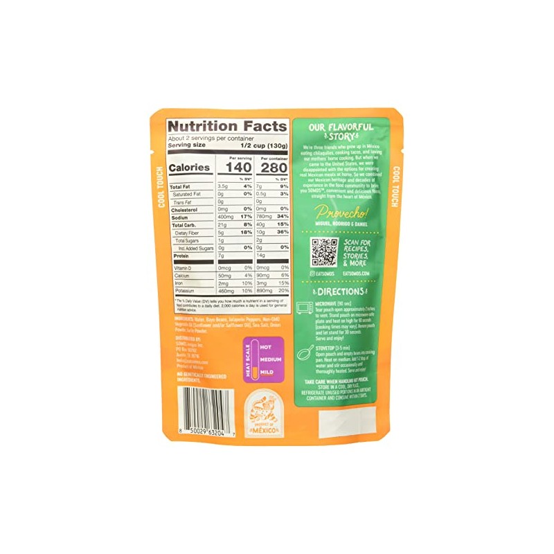 SOMOS Spicy Refried Beans, 10 OZ