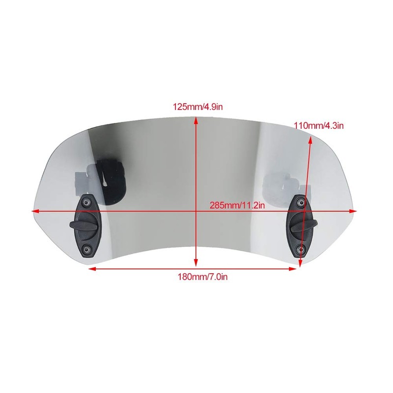 Motorcycle windscreen, wind deflector holder, tawny, stylish, comfortable, weatherproof, universal