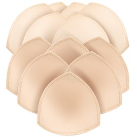 Fypxd 6 Pairs Bra Pads Inserts Push up,Removable Sports Breast Enhancers Inserts,Sew in Bra Cups for Swimsuits-A/B/C Cup Beige