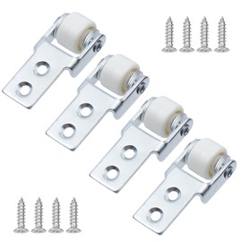 LC LICTOP Sliding Door Roller, 0.6 Inch Track Guide Wheels for Cabinet Doors Furniture Trundle Bed Drawers, Replacement Metal Window Pulley Pocket Door Guide Wheels, 4Pcs