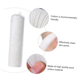 MERRYHAPY Set Disposable Natural Pure Cotton Pads Makeup Remover Face Cleaning Pads with Face Wipe Puff