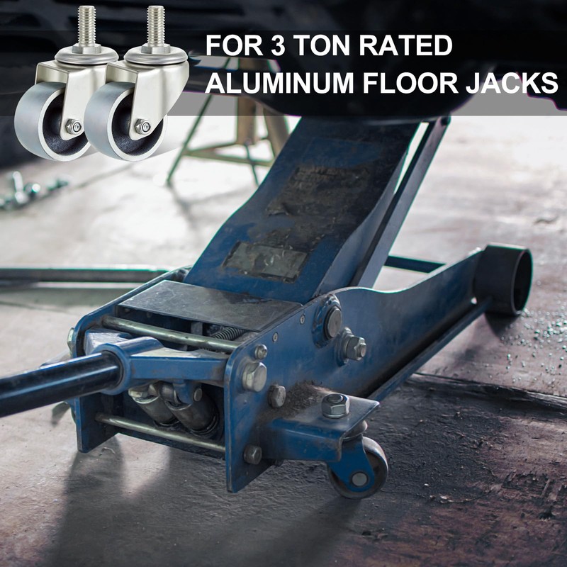 Landhoow 4 Pcs Floor Jack Casters for 3 Ton Floor