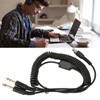Mini XLR 5 Pin Plug to GA Dual Plugs Headset