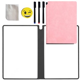 ZiSyouMa Dry Erase Board Notebook (Upgraded Version), Portable Meeting Board, Easy to Write and Erase, Small, Desk Message Board, Foldable Whiteboard, For Drawing, Study, Meeting Room, Home, School