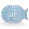Beachy Folding Table - Fish Light Blue 19 x 20