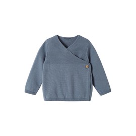 Vertbaudet Organic Collection: Cardigan for Newborns Oeko-Tex Denim Blue 56, denim blue