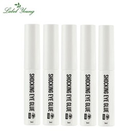 Label Young 5개 세트 쇼킹아이글루 5ml 3초성형펜/늘어짐X 쌍액/피부자극NO/초간단 쌍커풀만들기 5-Piece Set Shocking Eye Glue 5ml 3-Second Eyelid Shaping Pen / No Sagging Double Eyelid Glue / No Skin Irritation / Super Easy Double Eyelid Creation