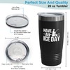 Ice Fishing Black Viking Tumbler 20oz - Have An Ice