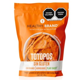 Healthy Brand | Totopos de Tapioca Veganos Sabor Cheddar Jalapeño 100g
