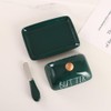 Small Butter Keeper Container with Raised Edge, Porcelain Butter Dish,Butter