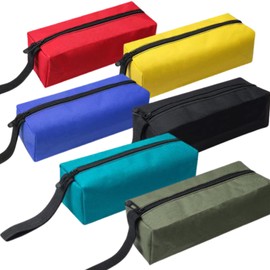 dilib Tool Bag, Tool Bag, Accessory Bag, Oxford Tool Bag, Waterproof, Storage, Travel Pouch, Fishing Gear (9.8 x 3.3 x 2.8 inches (25 x 8.5 x 7 cm), Set of 6
