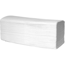 wellsamed Paper Hand Towels Cellulose 2-Ply ZZ-Fold Bright White 25 x 23 cm 160 Sheets Hand Towel Paper Folding Hand Towels Paper Towels White