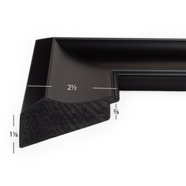 Craig Frames Elite Axel, 11x14 Picture Frame With Glass, Satin Black