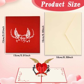 High Quality Wedding Anniversary Card - Unique 3D Design with Personal Wishes and Fine Details