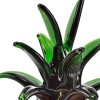 Homeroots 9" Orange Murano Glass Pineapple Statue Tabletop Sculpture