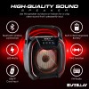 RiseBass Portable Mini Bluetooth Speaker USB/SD/FM Radio, Flashing Disco Party