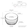 WGVI Handmade Slant Cut Glass Bowl Vase 6 H Perfect