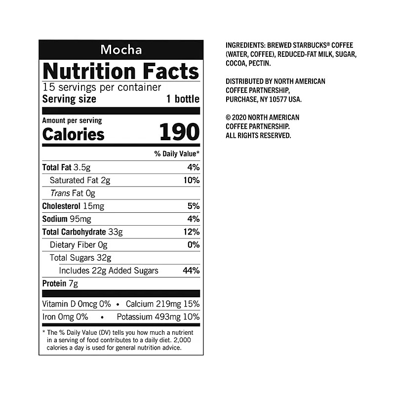 Starbucks Frappuccino Coffee Drink, Mocha (9.5 oz., 15 pk.)