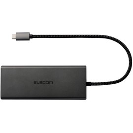 Elecom DST-100BPBK Type C Docking Station USB PD Compatible, Black