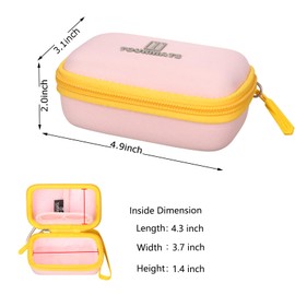 Tourmate Hard Storage Case for Digital Camera,Travel Case forKids Camera (Only Case) (Oxford, Pink)