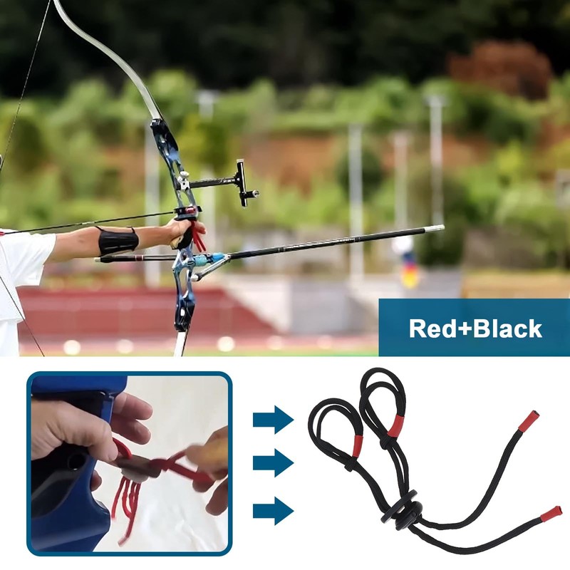 ECSiNG Pack of 2 Archery Finger Sling Adjustable Recurve Bow