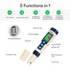 VIVOSUN 5-in-1 Digital PH Meter with PH/Salinity/TDS/EC/Temperature Function, Backlight Screen,