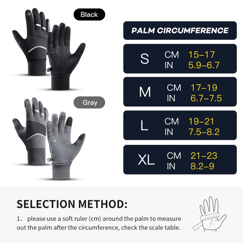 KynciLOR Womens Winter Gloves Mens Thermal Gloves with Touchscreen Fingers
