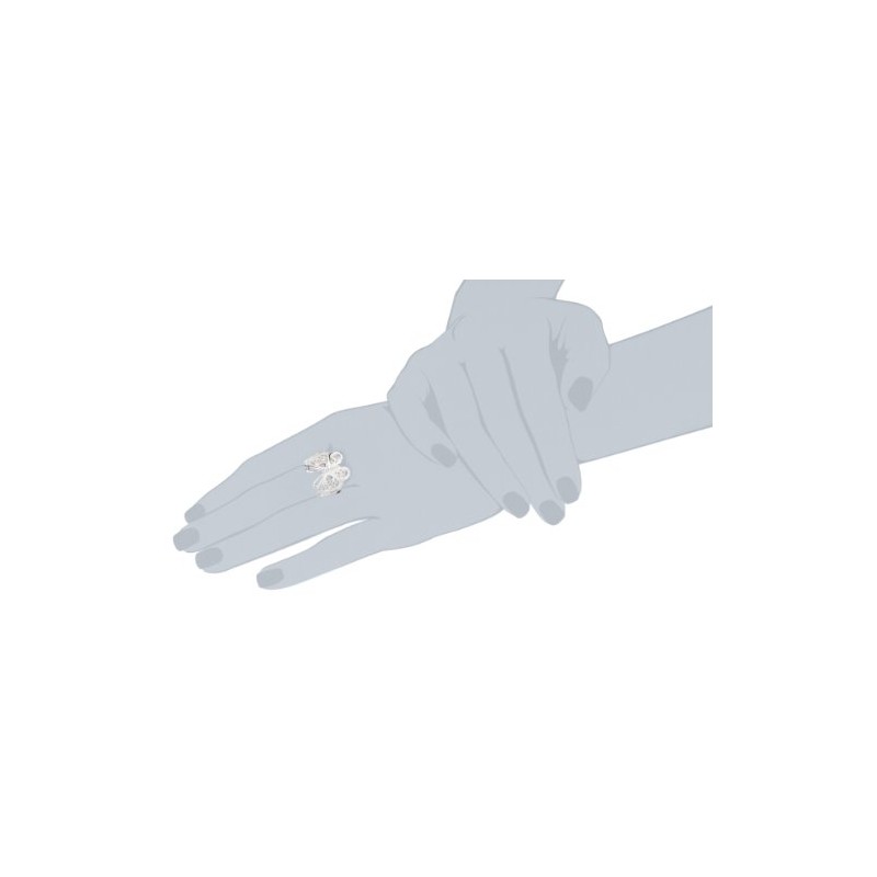 Vinani Butterfly Paisley Shiny Sterling Silver Ring RSL, Sterling Silver