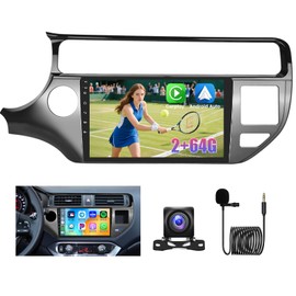 Android 15 Car Radio for Kia Rio 2015-2018 with Wireless Carplay Android Auto, 2+64G 9 Inch Touchscreen Car Stereo with GPS WiFi BT FM/RDS Radio EQ SWC Mirror Link Backup Camera Mic