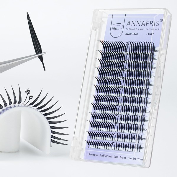ANNAFRIS Comic Spire Eyelash Extension Premade Fans Lash Extensions Manga