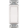 Eaton 7511W 15 Amp 120/277V Heavy-Duty Grade Single-Pole Decorator Lighted Switch with Back & Push Wire, White