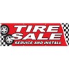 4LessCo 2x6 Feet TIRE SALE SERVICE INSTALL Banner Store Sign