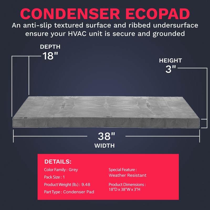 DuctlessAire Equipment Pad - Ductless Mini Split AC Unit Condenser