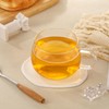 GURUDAR Glass Tea Cups Set of 2, Clear Borosilicate Glass